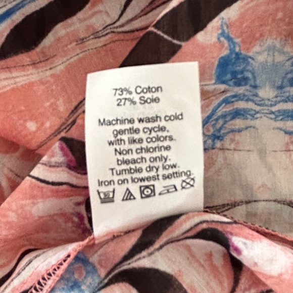 J. Crew Factory Off the Shoulder Ruffled Marble Print Top Size XS - Picture 9 of 9